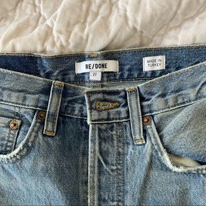BNWT RE/DONE 70s stove pipe jeans size 27